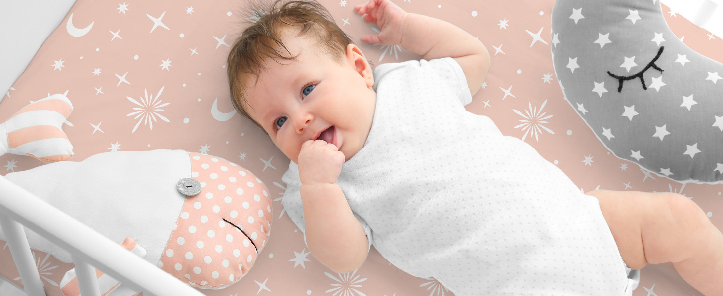 Baby Crib Sheets for Boys Girls 3 Pack Fitted Crib Sheet for Standard Crib and Toddler Mattress fitted baby crib sheets