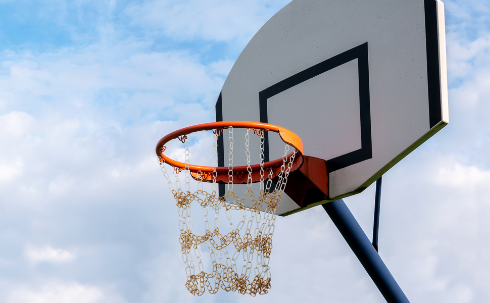 TRIXES Silver & Gold Metal Net Large Steel Chain