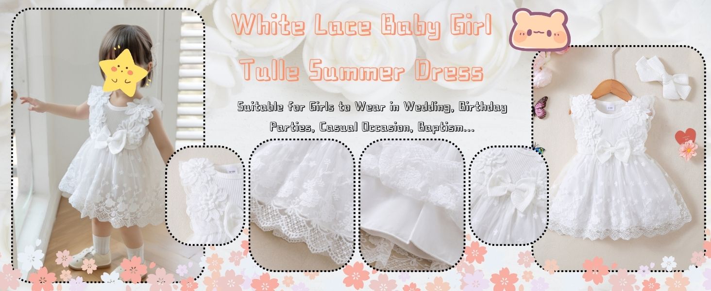 Suitable for Girls to Wear in Wedding, Birthday Parties, Casual Occasion, Baptism...