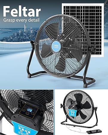 Feltar solar fan
