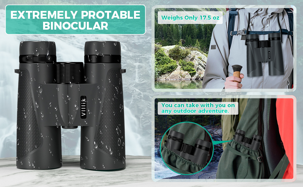 Vlllik 12x42 Binoculars for Adults High Powered Compact HD