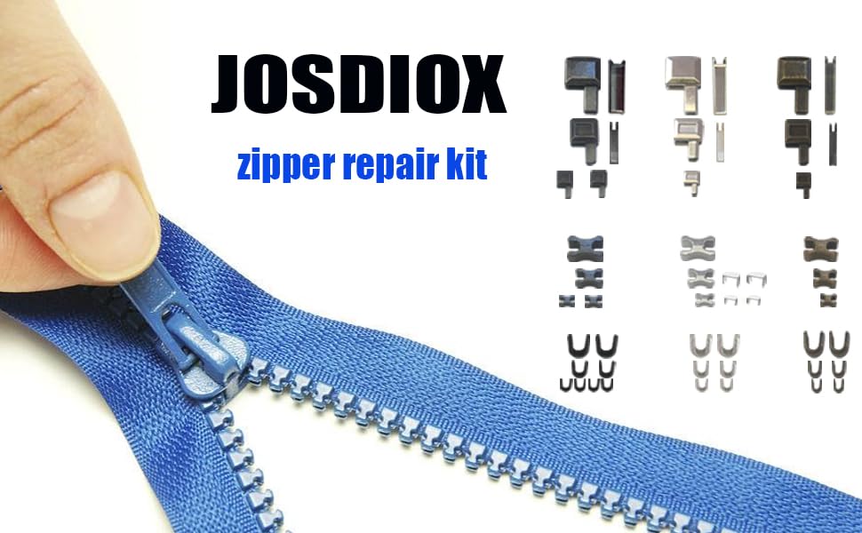 Zipper Repair Kit Metal Retainer Insertion Pin Zipper Top