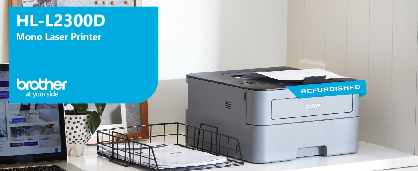 Brother Refurbished HL-L2300D Mono Laser Printer - Single Function, USB ...