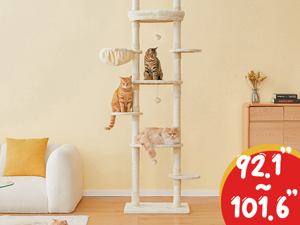 Amazon.com : Furcato Cat Tree, Floor to Ceiling Cat Tower