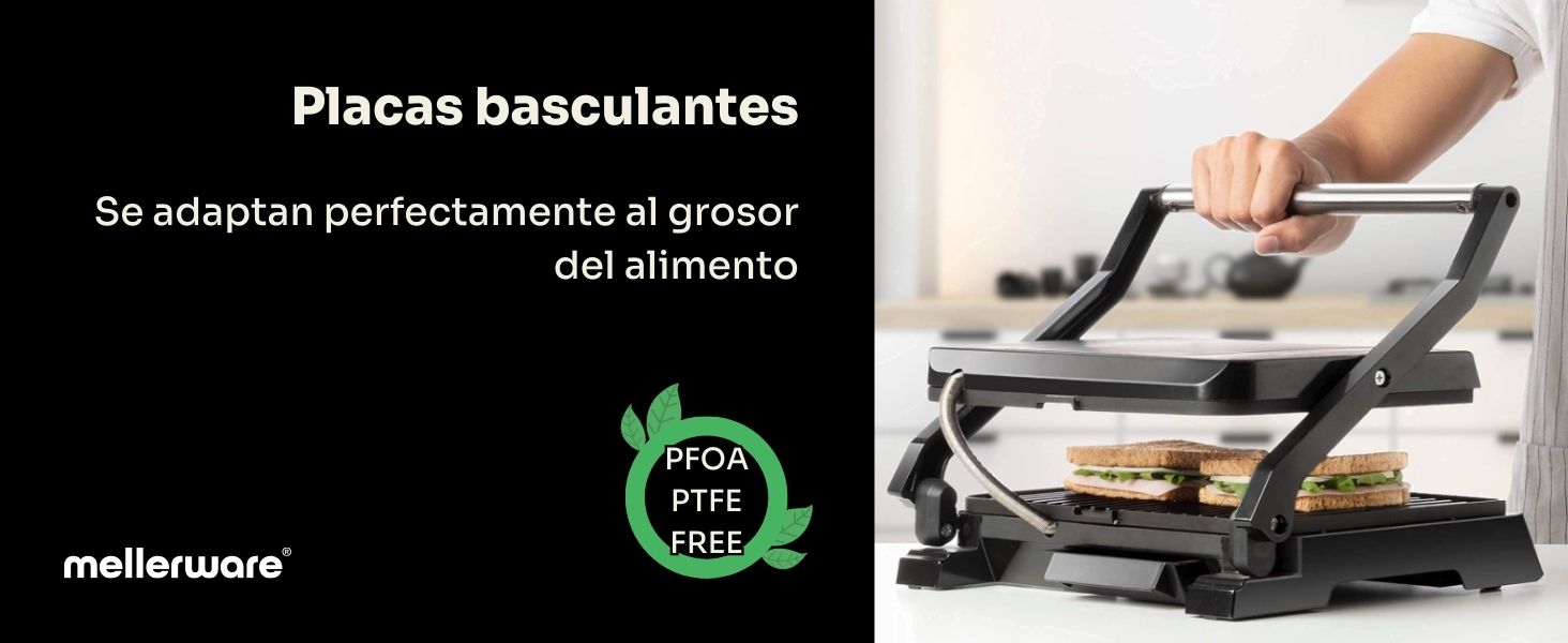 PFOA free, PTFE free, placas basculantes
