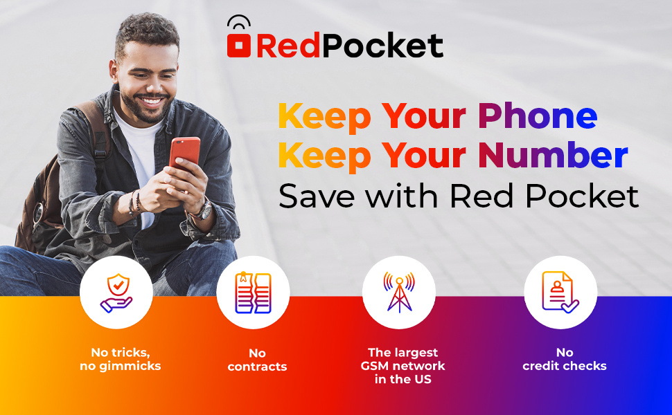 Red Pocket Mobile Phone Plan with Free SIM Card (40/Month