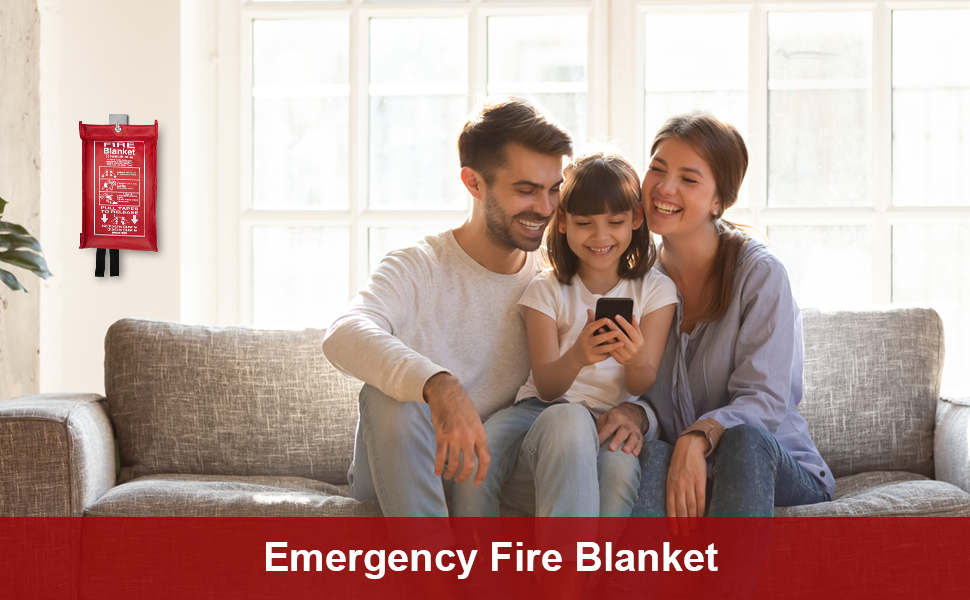 Fire Blanket 4 Pack for Home and Kitchen