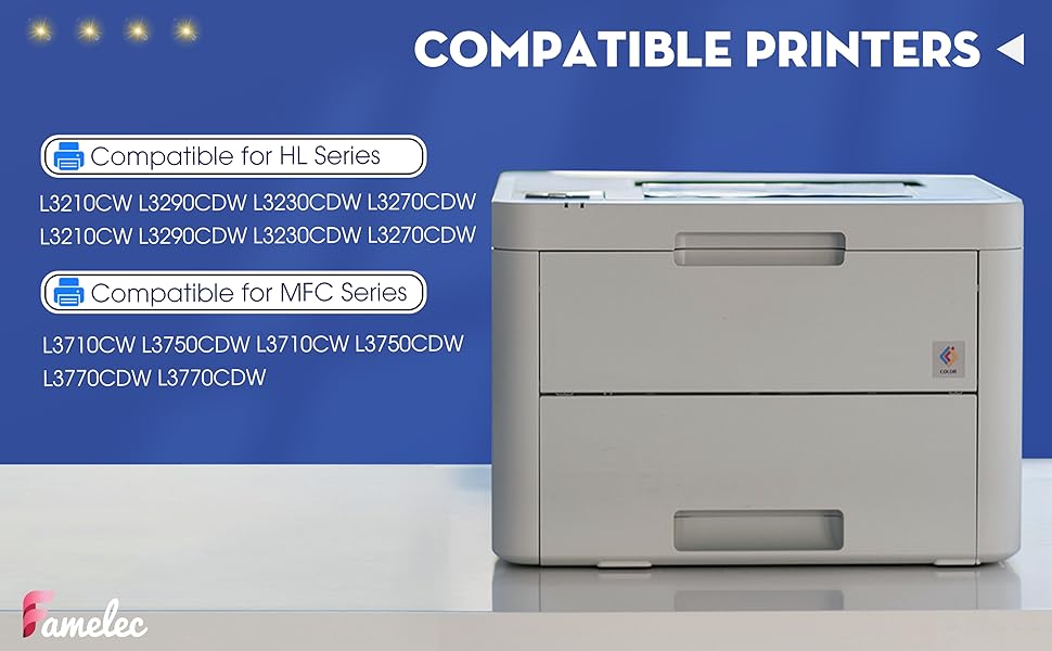 4 Pack TN227BK High Yield Black Toner Cartridge