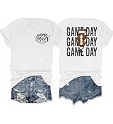 Game Day Football T Shirts Women Tis The Season Football Graphic Tee Funny Sunday Shirt Casual Sh...