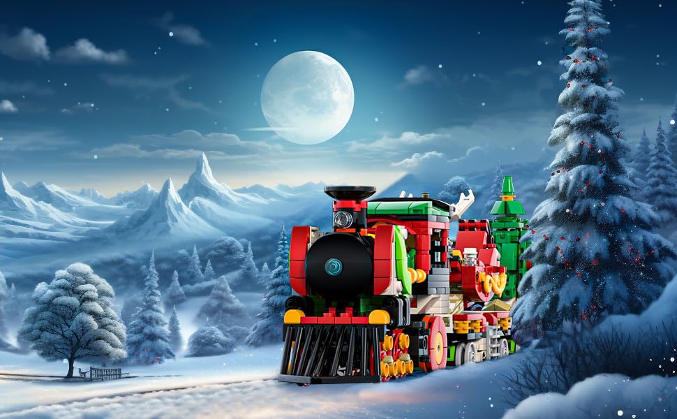 5 in 1 Christmas Transformer Train Building Block Set