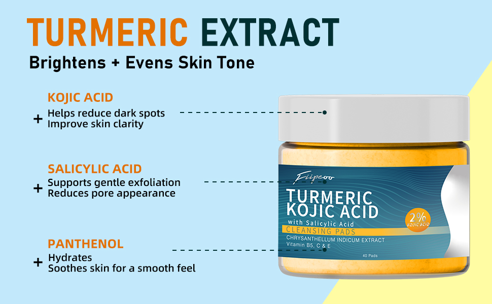 Turmeric Kojic Acid Cleansing Pads