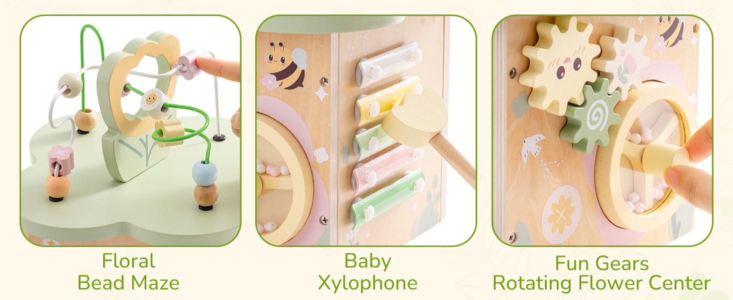 Wooden Activity Cube