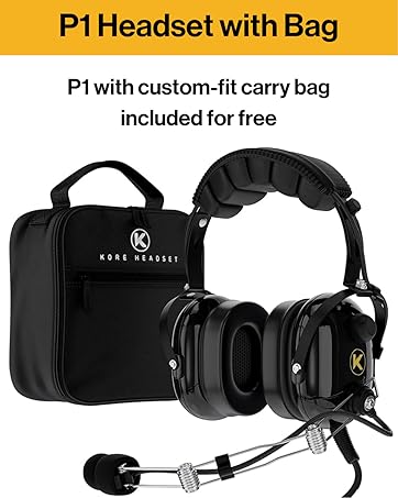 This pilot  headset features an adjustable headband for maximum comfort, regardless of head size.