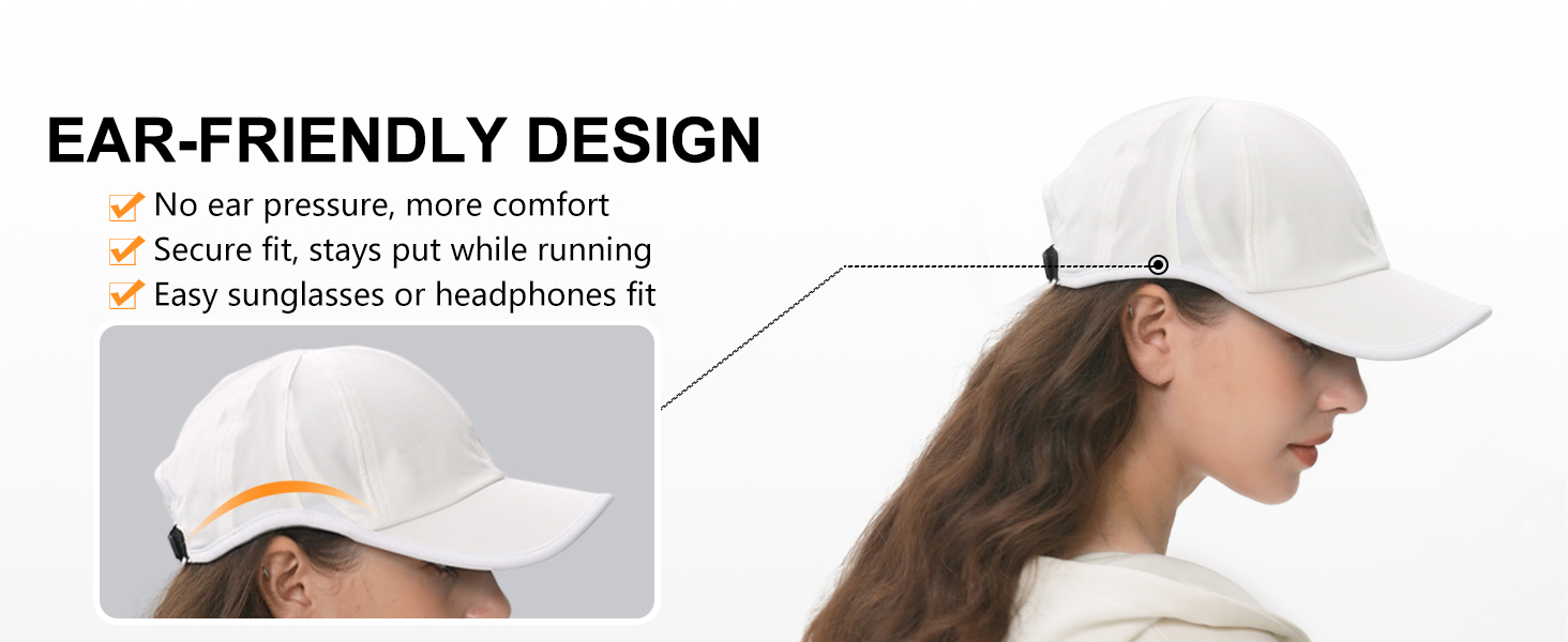 The curved design around the ears effectively relieves pressure on the ears