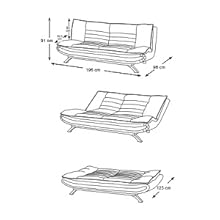 Jasper sofa bed line drawing