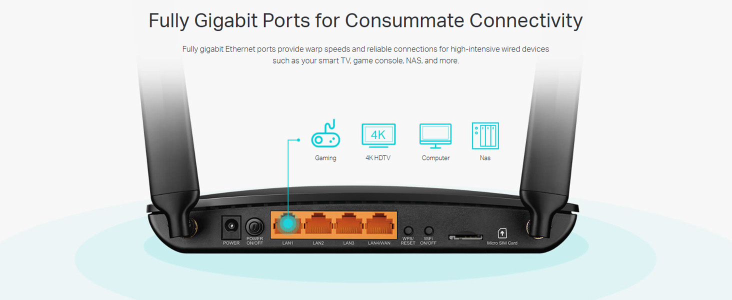 Archer MR600 4G+ Cat6 AC1200 Wireless Dual Band Gigabit Router