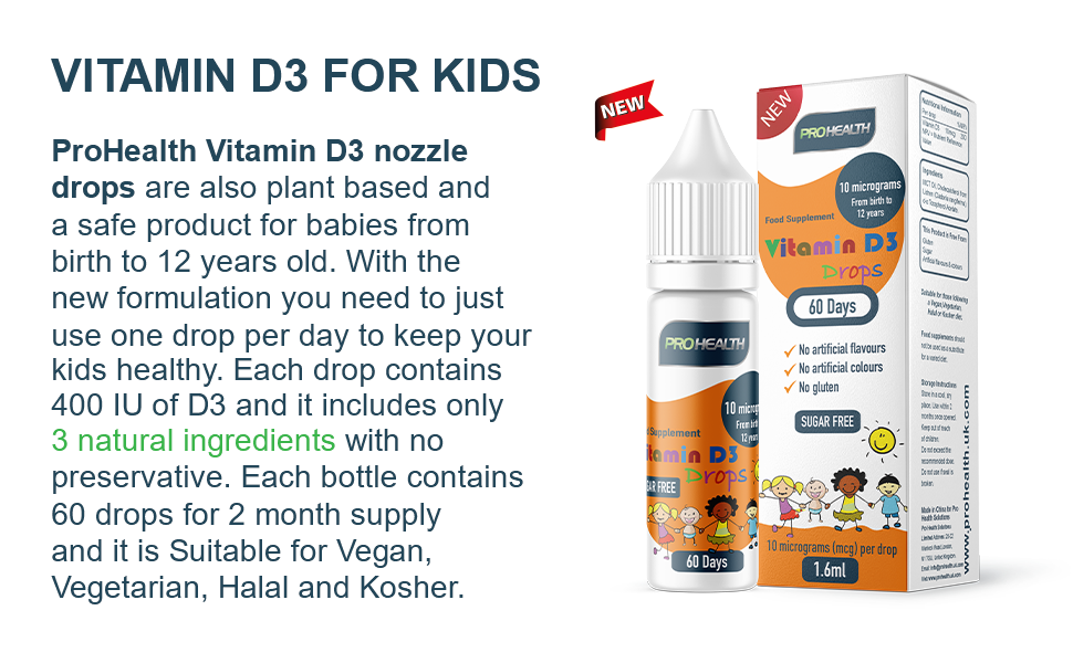 Free Vegan Vitamin D3 Drops for Infants & Children