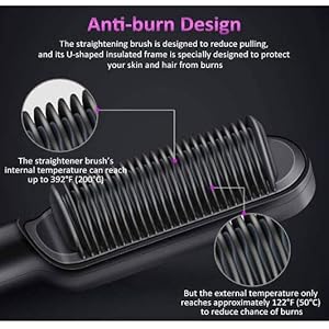 HAIR STRAIGHTNER COMB BRUSH 13 HAIR STRAIGHTNER COMB