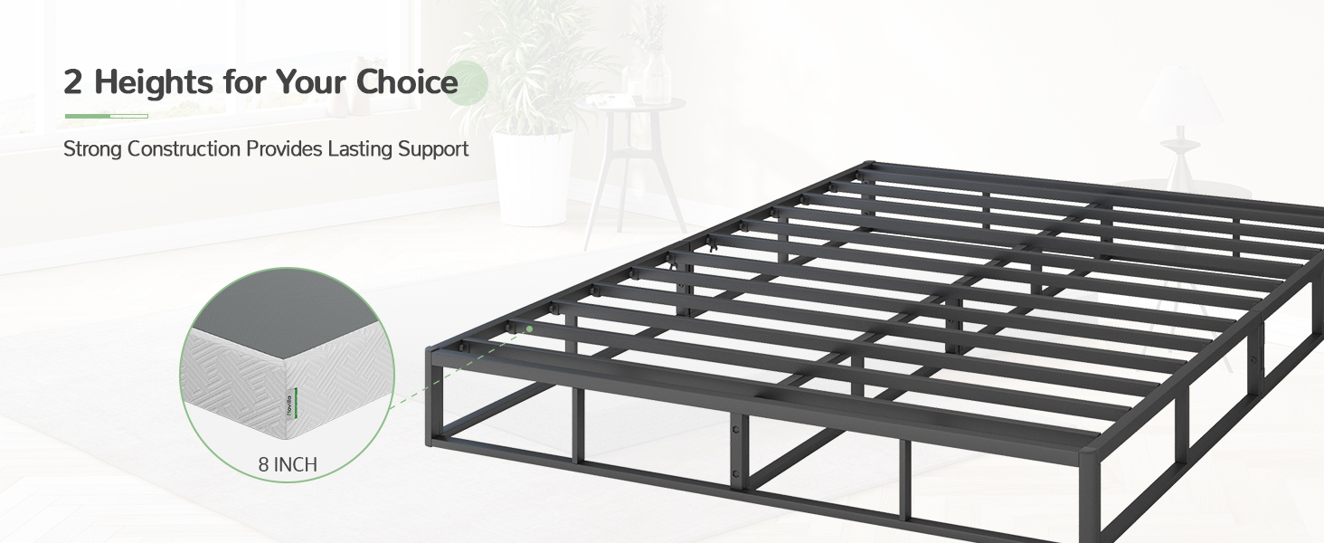 Novilla Full Box Spring, 4Inch Metal Box Spring Supports