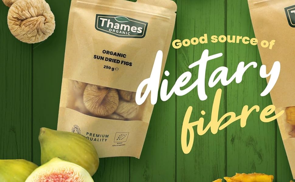 Organic Sun Dried Figs 1kg Raw, Vegan, NonGMO, Unsulphured, High