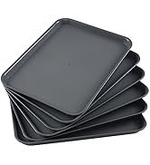 Oymlclivisa 6 Packs Rectangular Serving Trays, Plastic Fast Food Tray, Cafeteria Tray, 17.2
