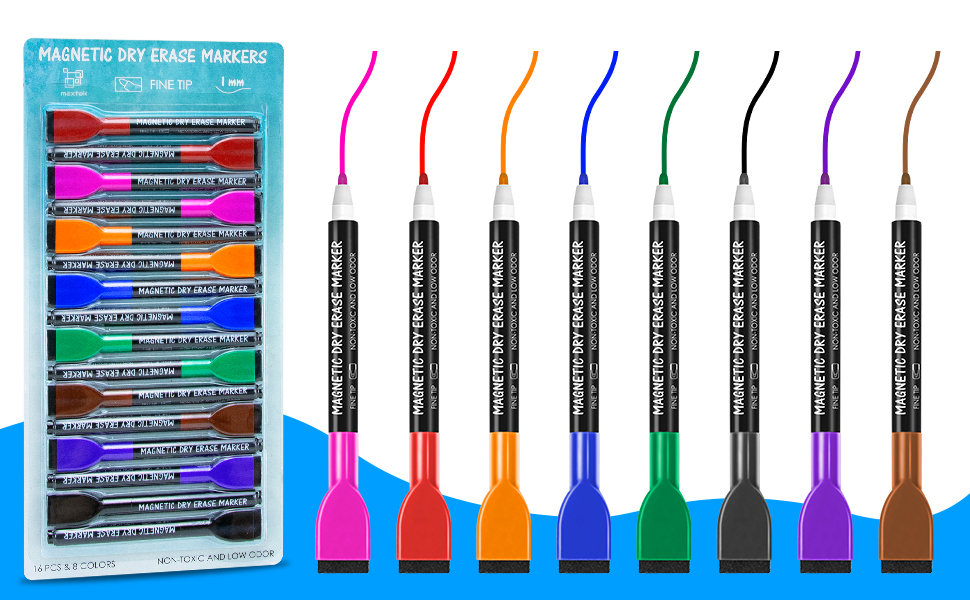 maxtek Dry Erase Markers with Eraser, Dry Erase