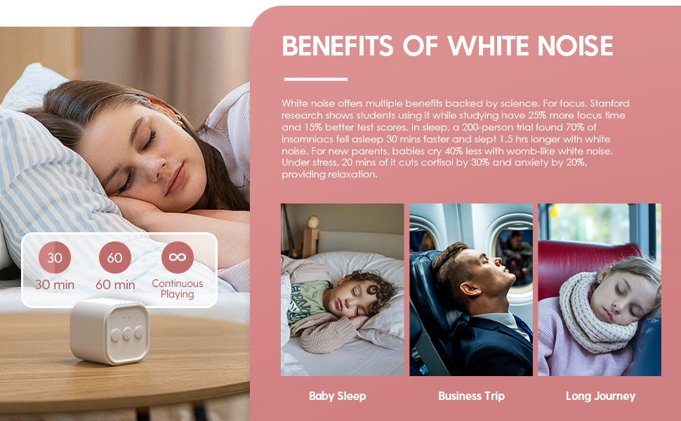 BENEFITS OF WHITE NOISE
