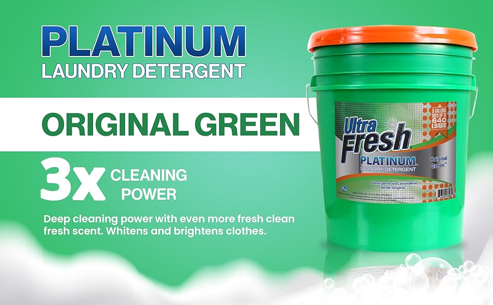 Ultra Fresh Platinum Original Green 3X Laundry Detergent
