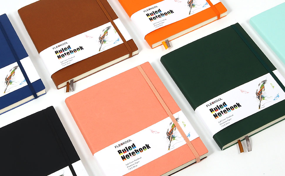 FLEEKOOL Business Journals 2 PACK B5 College Ruled Notebook Large Soft Cover