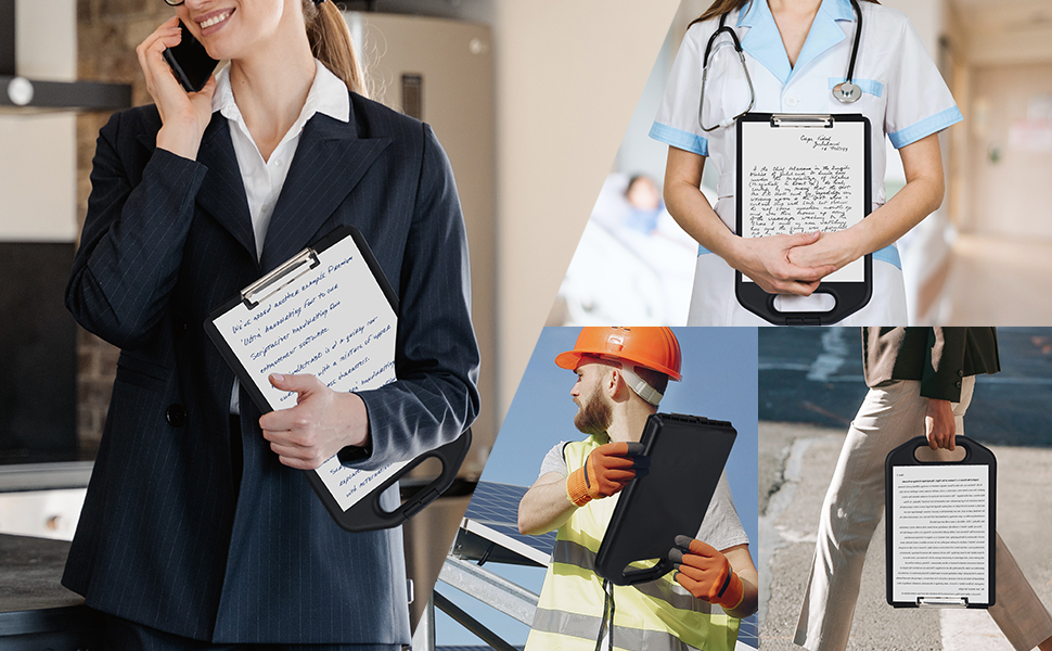 ZCZN Plastic Portable Clipboard Case, Suitable for School, Utility