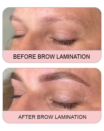 brow lamination before and after