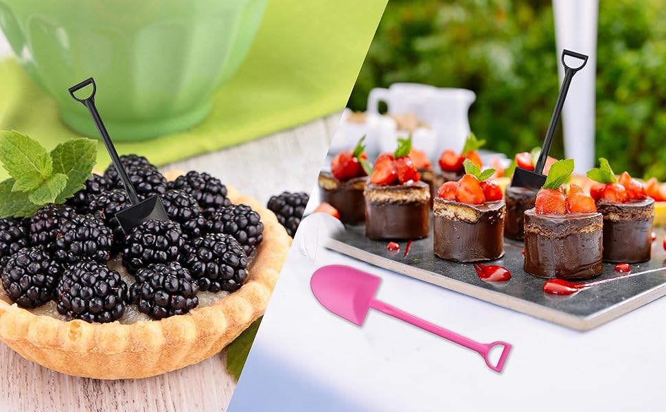 OaaXbbECco Novelty Mini Shovel Shape Spoons Cute Disposable