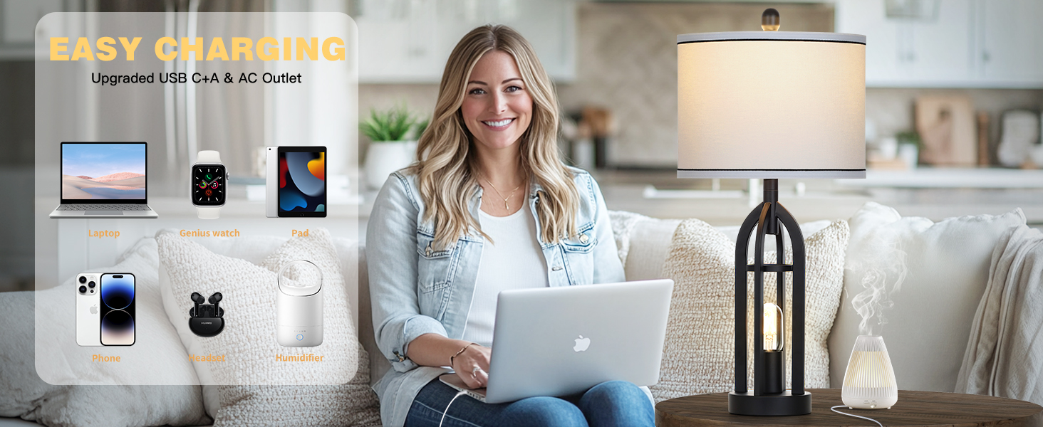 Rustic Bedside Lamps