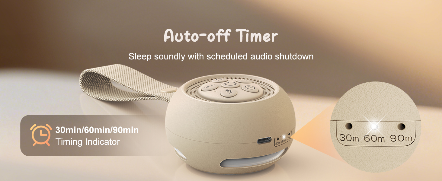 white noise sound machine with 3 timer function