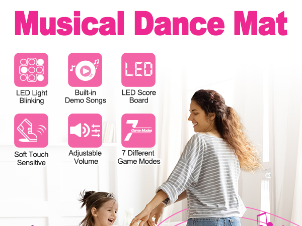 Dance Mat for Girls 3 4 5 6 7 8 Years Old Toys