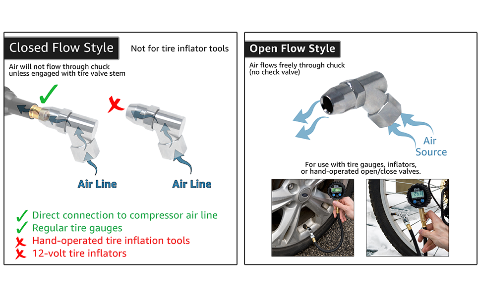 JACO Advanced Angled Tire Air Chuck 1/4" NPT (2 Pack
