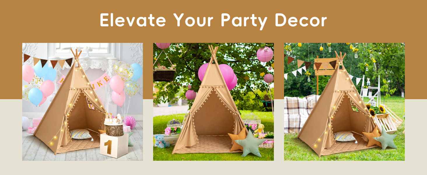 teepee tent for kids with mat