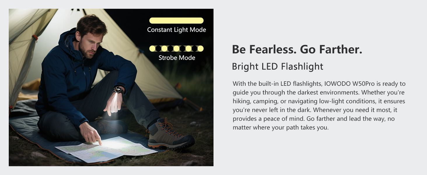 smart watch with Led flashlight