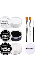 black white face paint