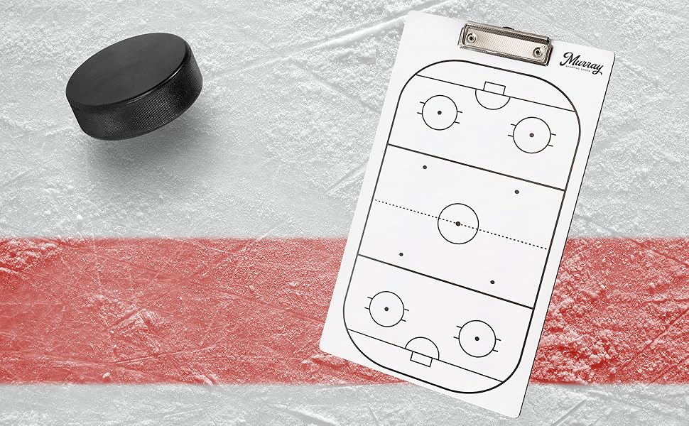Murray Sporting Goods Hockey Dry Erase Coaches Clipboard - Hockey Coaching Accessories