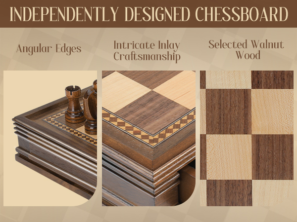Chess & Checkers Board Set 2 in 1 Magnetic 