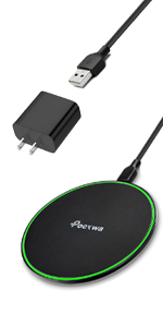 wireless charger with qc3.0 adapter