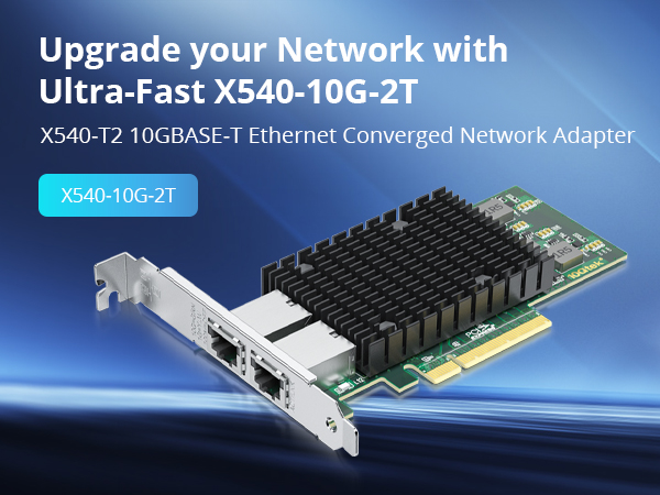 X540-AT2 Dual 10GbE PCIe LANカード Pcie-X8-Dual-RJ45-Ethernet-Nic