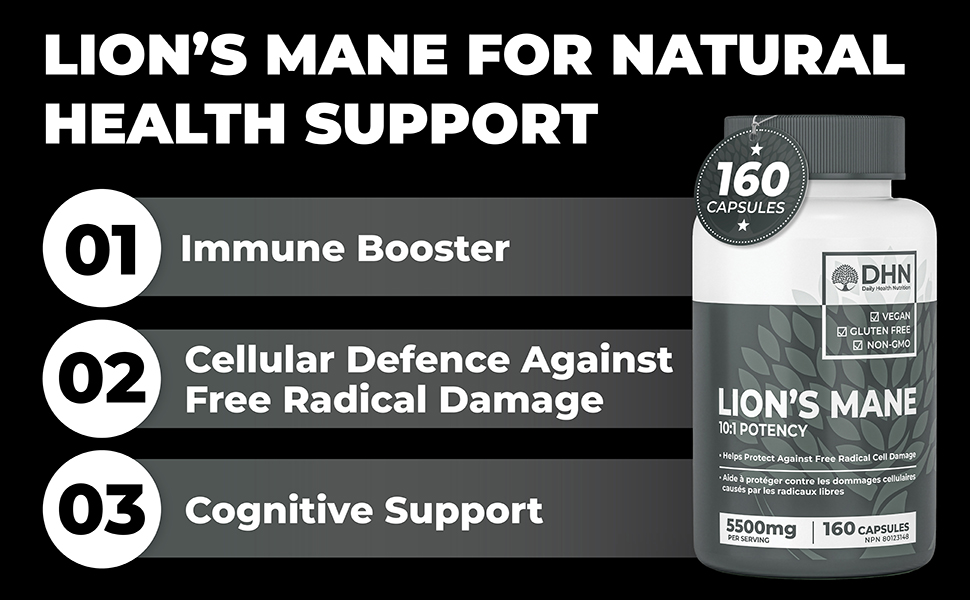 lions mane powder, supplement, capsules, mushroom, nootropic, cognitive, immune