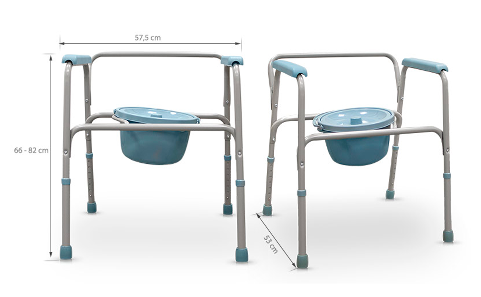 Cuttony Toiletstoel - Draagbare Hygienische Kruk Voor Badkamer - Zwart