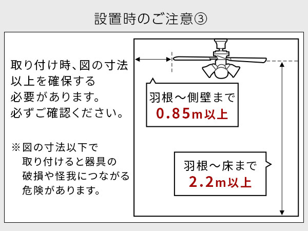 設置時の注意