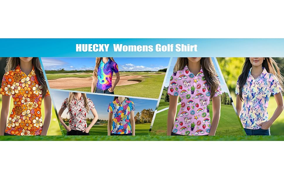HUECXY Womens Golf Shirt