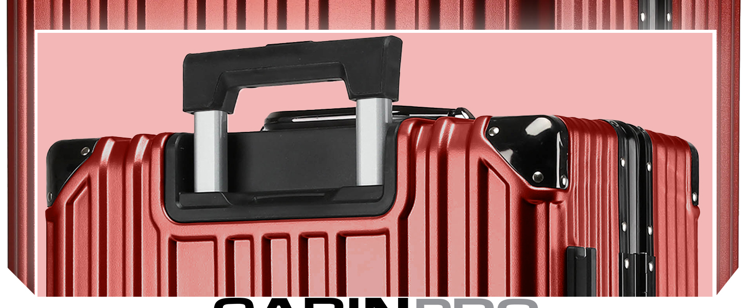 Cabinpro Aluminum Frame Trolley Luggage Suitcase with Telescopic Handle, CP001