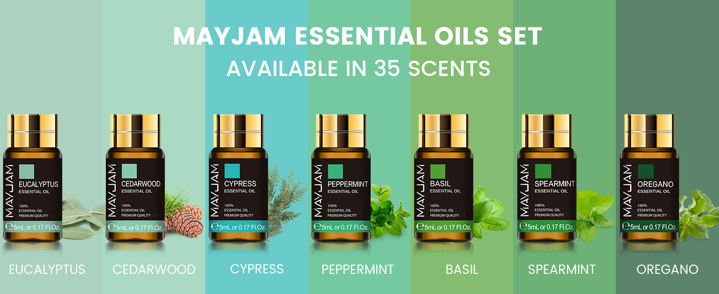 MAYJAM 35x5ML Essential Oil Gift Set, Pure Essential Oils