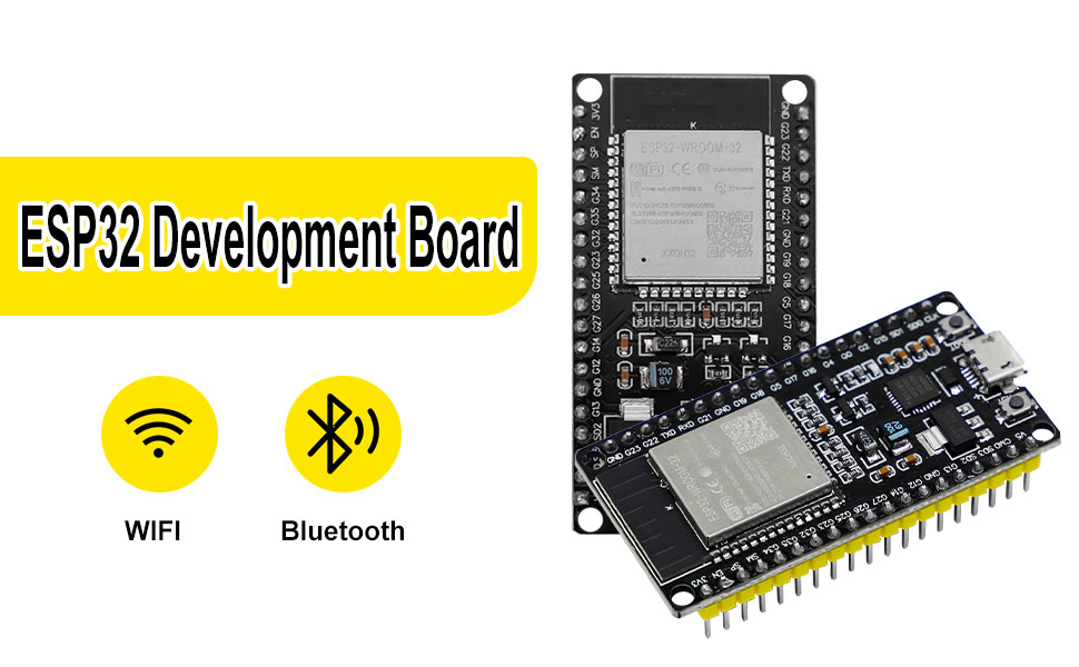ESP32 ESP-WROOM-32 Development Boards, 3 Pieces ESP32 Node-MCU 2.4GHz ...